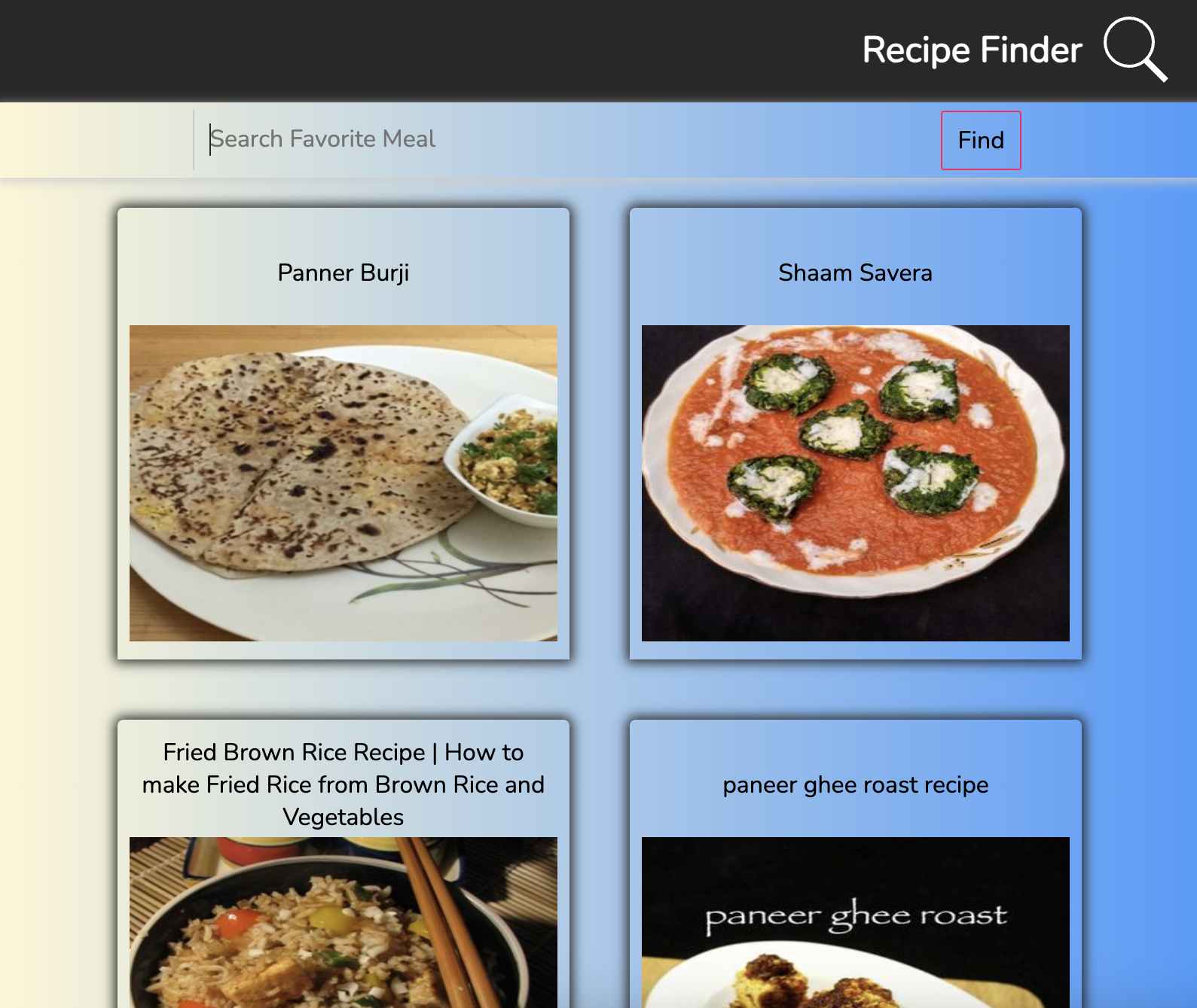 Recipe finder